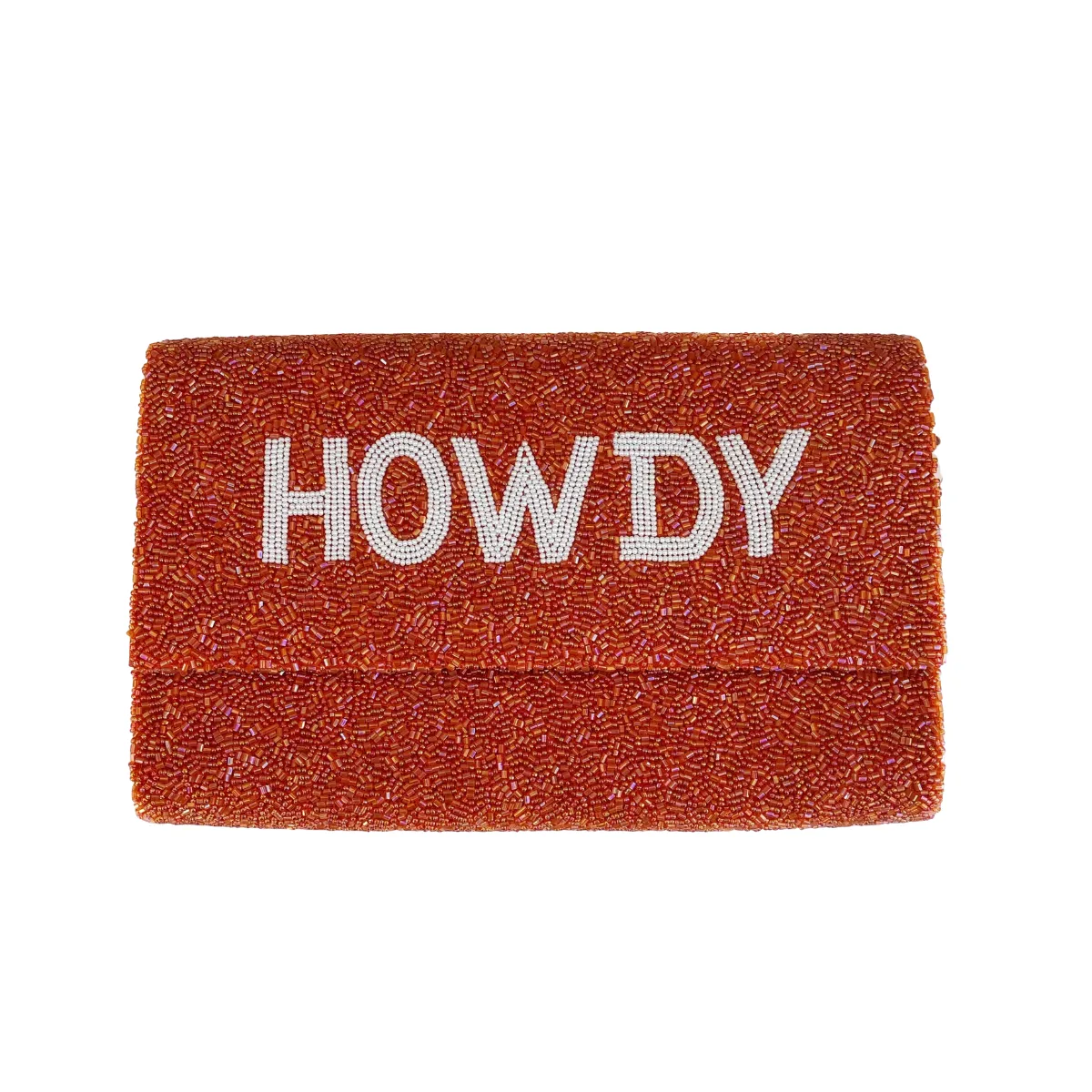 Custom Howdy Fully Beaded Clutch Purse
