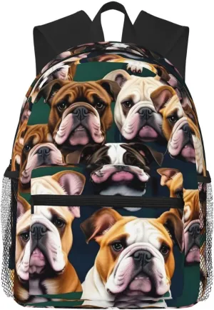 cute english bulldog print Lightweight and comfortable backpack Casual Laptop Backpack for Travel Hiking