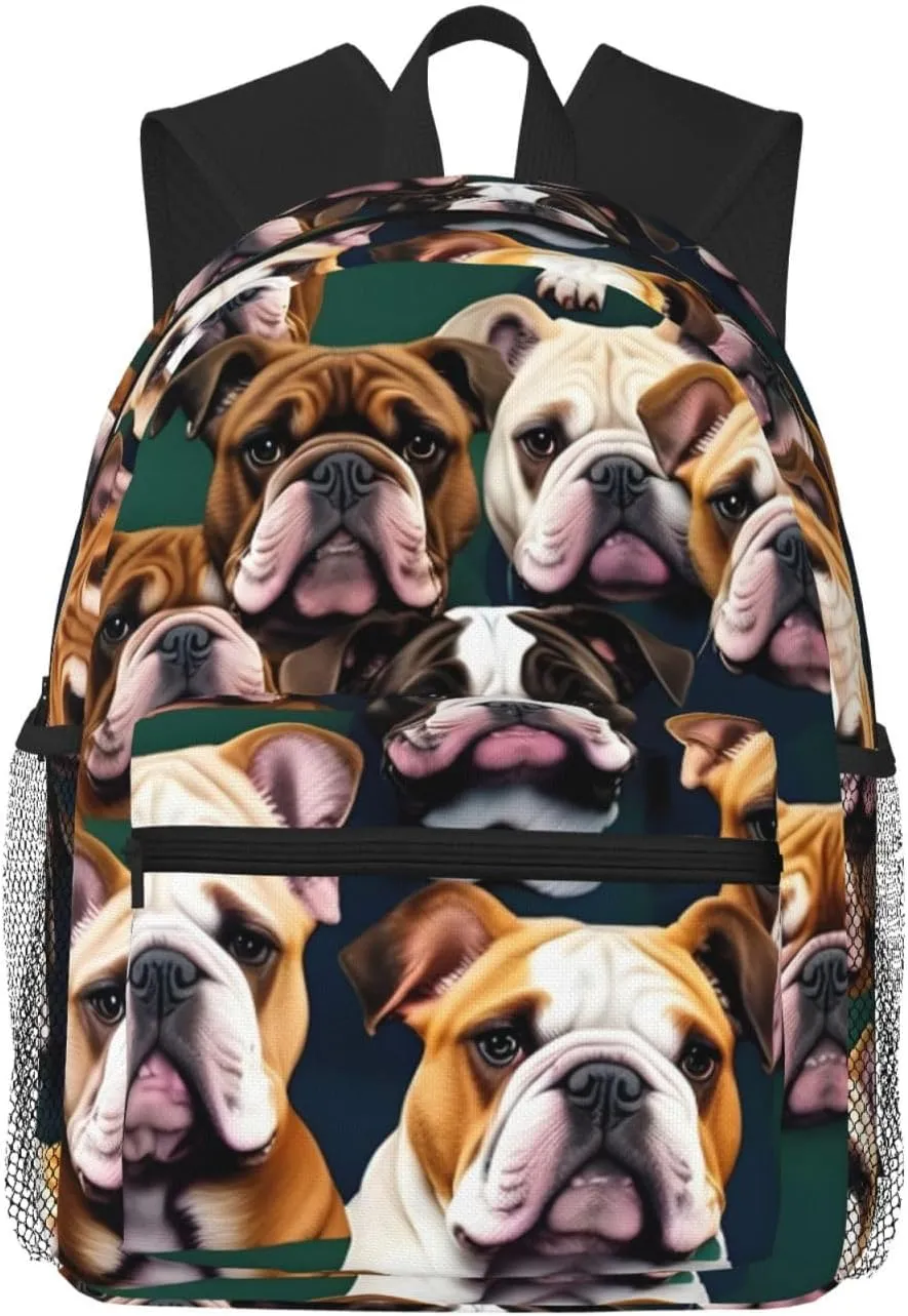 cute english bulldog print Lightweight and comfortable backpack Casual Laptop Backpack for Travel Hiking