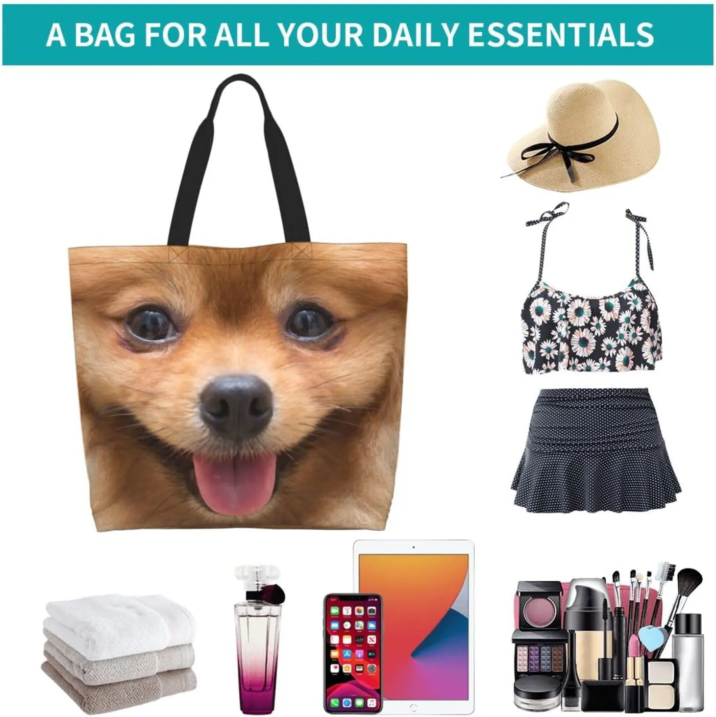 Cute Sheeps Tote Bag Shopping Bag Portable Handbags Tote Shoulder Bucket Bags for Women