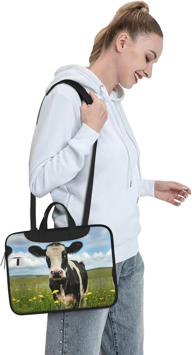 Dairy Cow Print Work Casual Office Laptop Shoulder Messenger Bag 13 inch 14 inch 15.6 inch