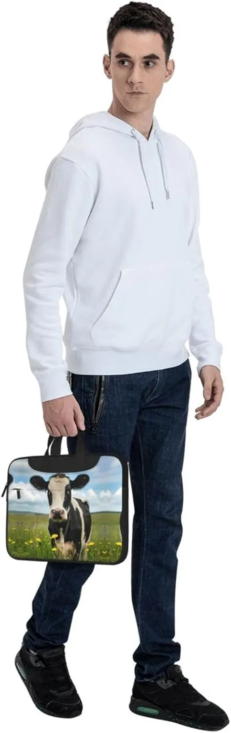 Dairy Cow Print Work Casual Office Laptop Shoulder Messenger Bag 13 inch 14 inch 15.6 inch