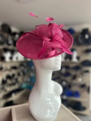 Damson Teardrop Disc Fascinator