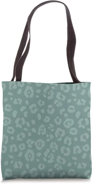 Dark Jade - Chic Elegant Leopard Animal Print Pattern Tote Bag