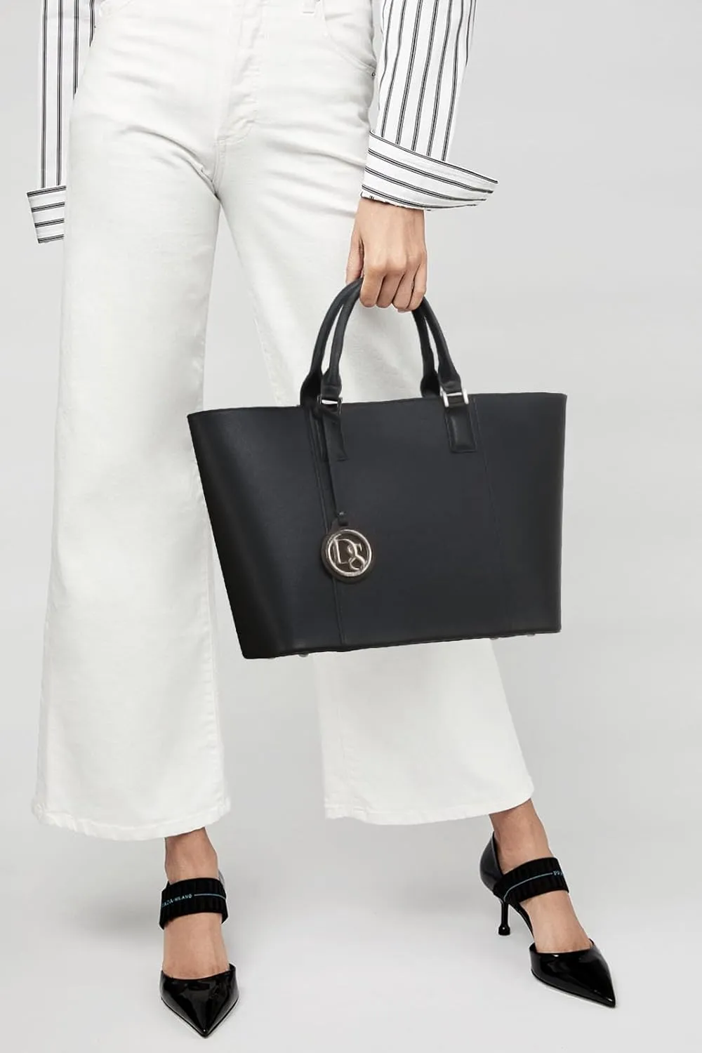 Dasein Women Satchel Purse Handbag Shoulder Bag Work Tote Bag with Matching Clutch