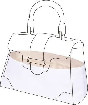DGAZ Lightweight Purse Organizer Insert for Goyard Saigon Bag,silk and DupontPaper handbag inner for Luxury Bags(Craie,Saigon Mini)