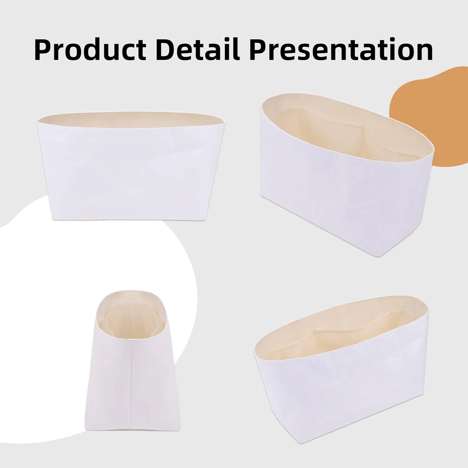 DGAZ Lightweight Purse Organizer Insert for Longchamp Le Pliage Energy Series Bag,silk and DupontPaper handbag inner for Luxury Bags(Craie,Le Pliage Energy XS)