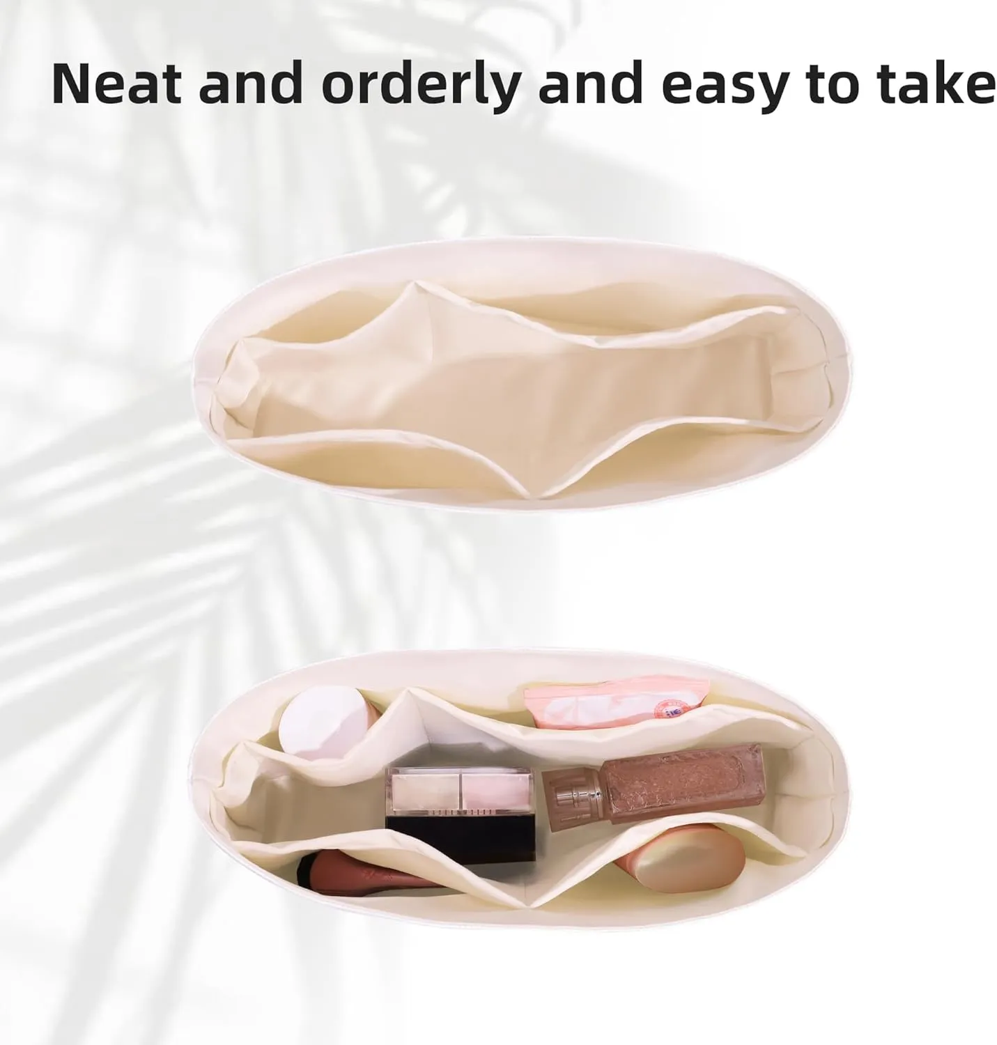 DGAZ Lightweight Purse Organizer Insert for Longchamp Le Pliage Energy Series Bag,silk and DupontPaper handbag inner for Luxury Bags(Craie,Le Pliage Energy XS)