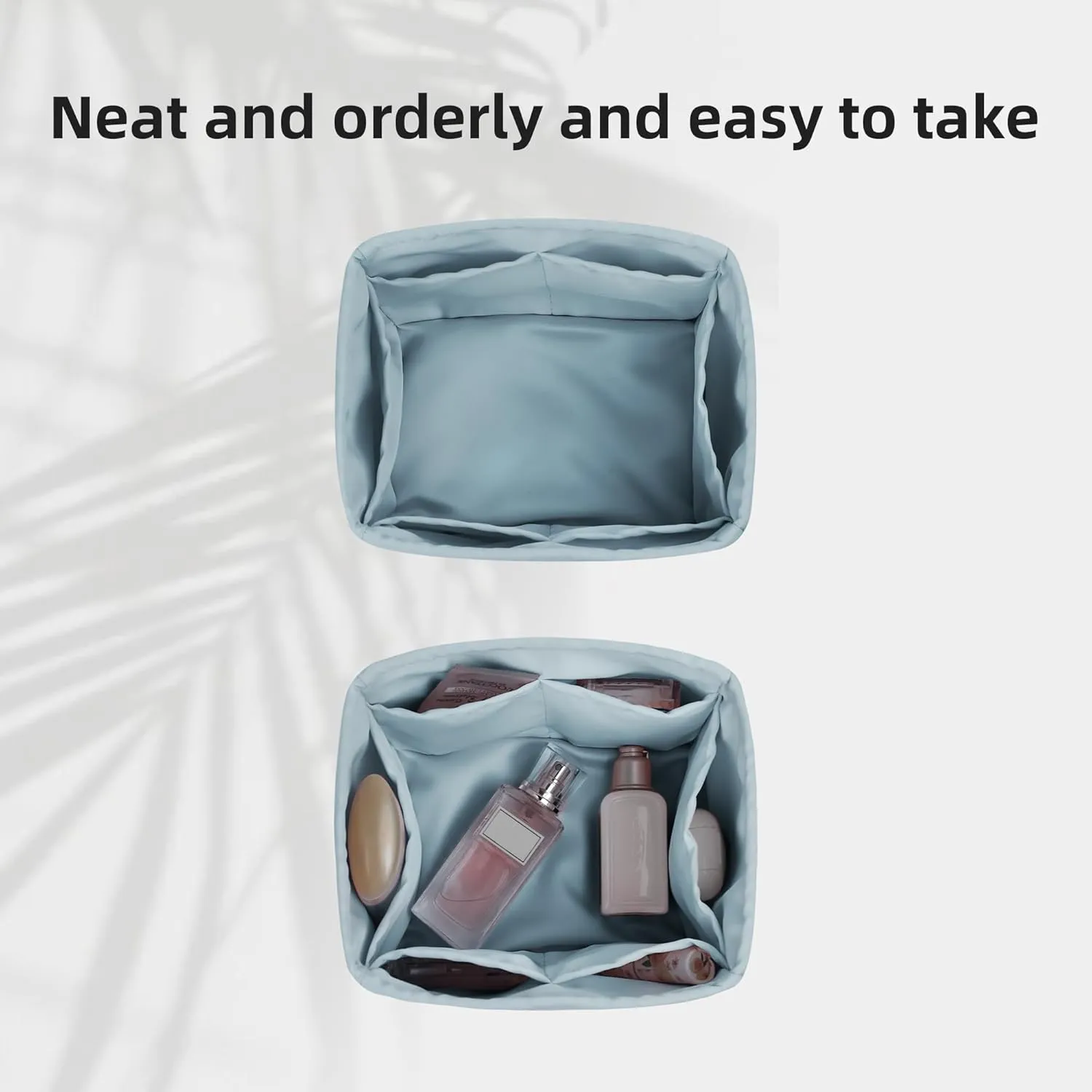 DGAZ Purse Organizer Silky Smooth For Picotin 14/18/22/26/31 Bags,Silk,Luxury Handbag Tote in Bag Shapers(Azure,PC18)