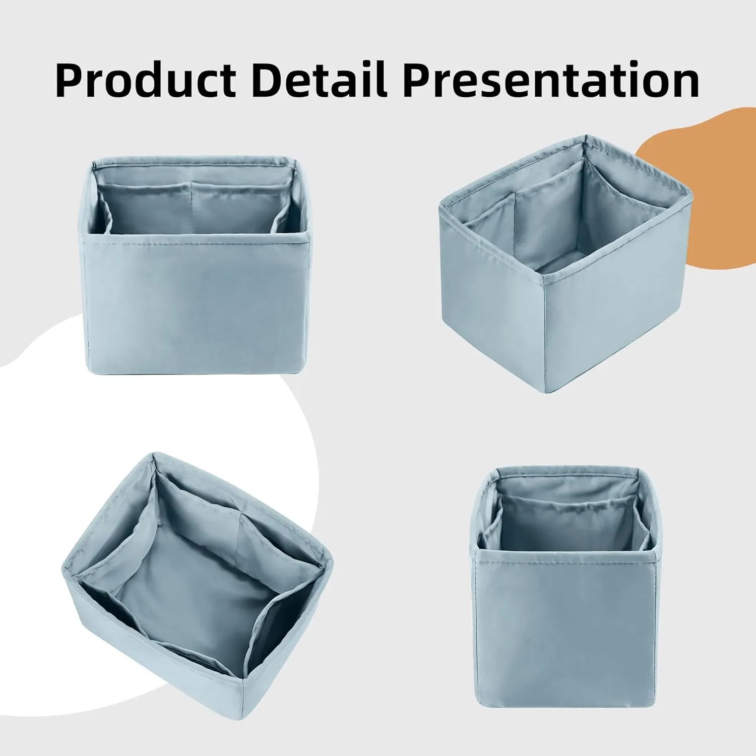 DGAZ Purse Organizer Silky Smooth For Picotin 14/18/22/26/31 Bags,Silk,Luxury Handbag Tote in Bag Shapers(Azure,PC18)
