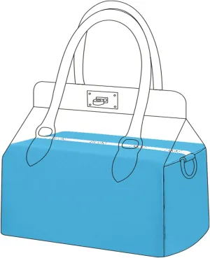 DGAZ Purse Pillow Shaper Insert for Hermes Toolbox Bags, Silky Pillow Shaper for Luxury Handbags(Blue du nord,Toolbox 20)
