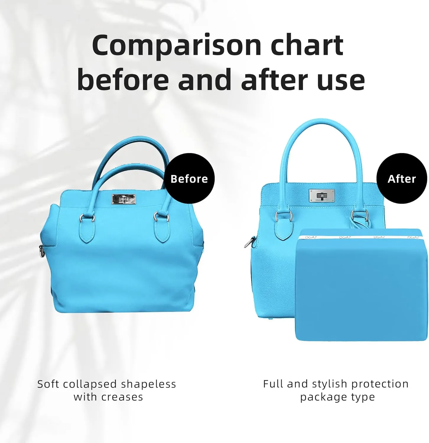 DGAZ Purse Pillow Shaper Insert for Hermes Toolbox Bags, Silky Pillow Shaper for Luxury Handbags(Blue du nord,Toolbox 20)