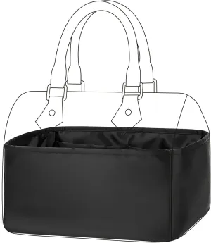 DGAZ Silk Purse Organizer Insert Fits LV Speedy 16/20/25/30/35/45 bags，Silky Smooth Bag Organizer，Luxury Handbag & Tote Shaper（Black，SP20）