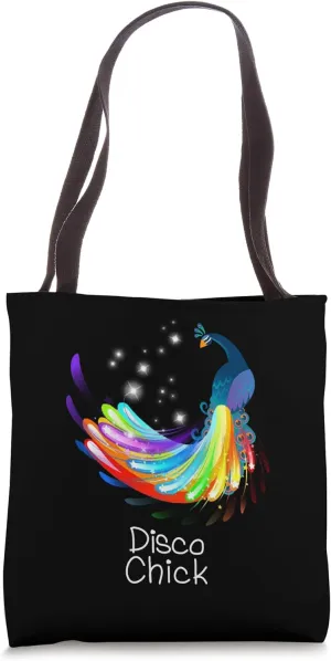 Disco Chick Wrong Animal Name Disco Peacock Tote Bag