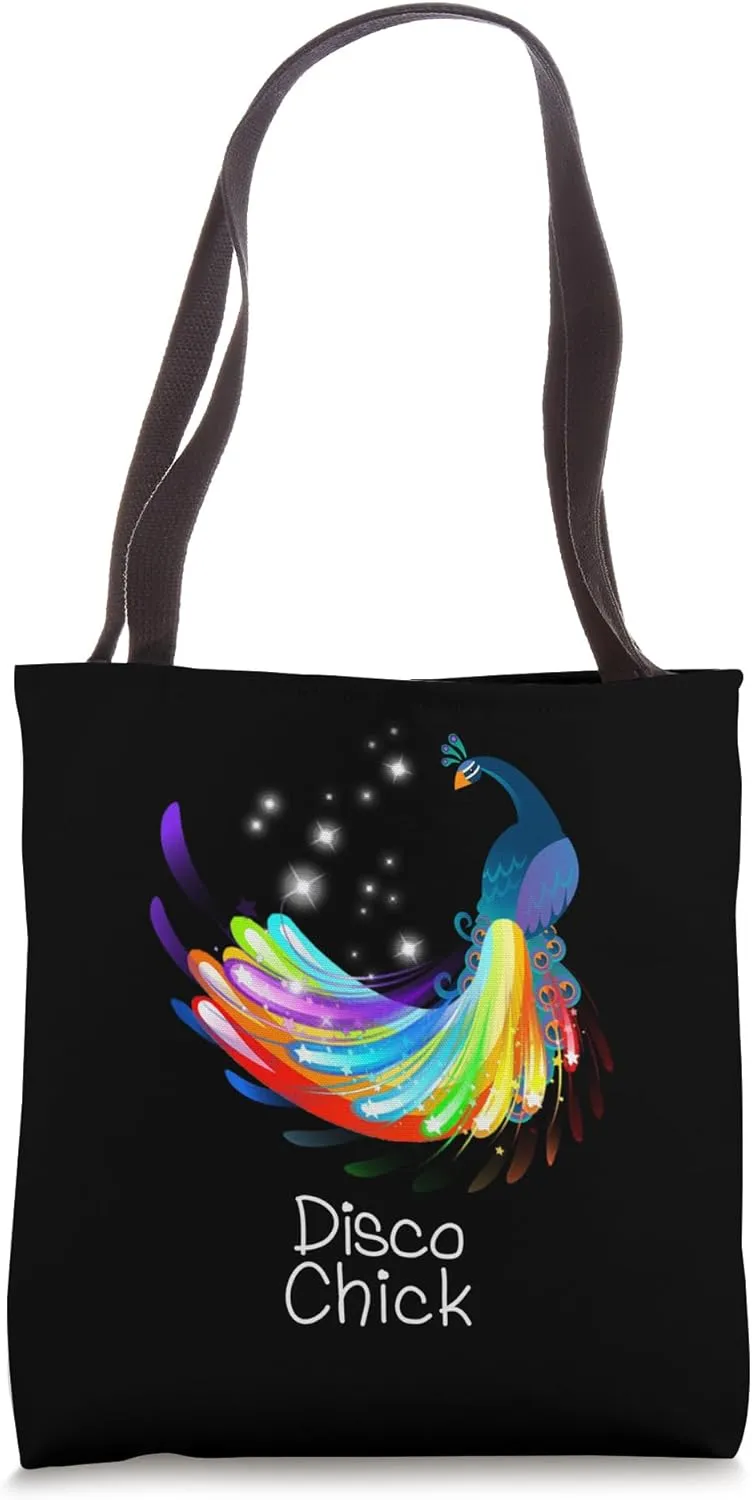 Disco Chick Wrong Animal Name Disco Peacock Tote Bag