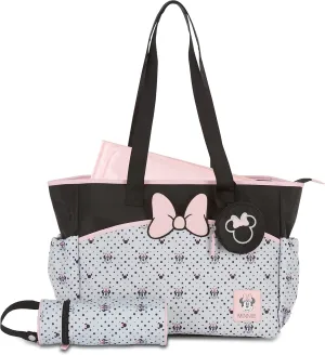 Disney Tote Diaper Bag and Changing Pad, Mickey Mouse Print Large