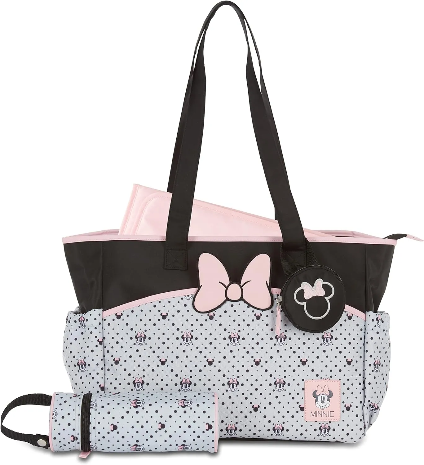 Disney Tote Diaper Bag and Changing Pad, Mickey Mouse Print Large