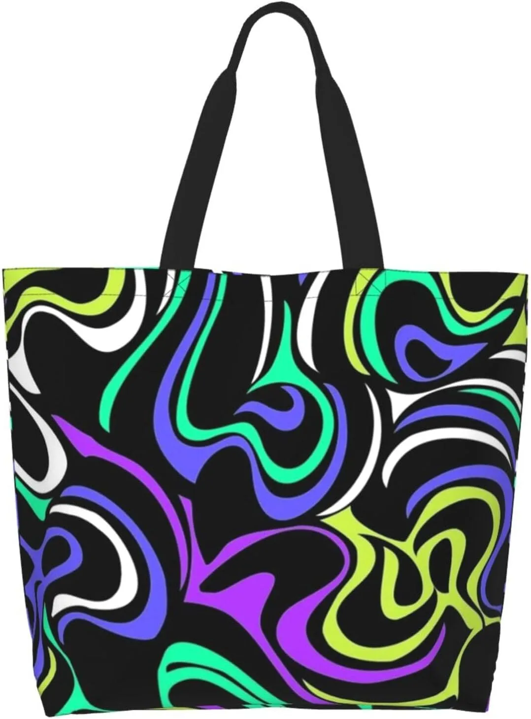 Distorted lines Tote Bag Shopping Bag Portable Handbags Tote Shoulder Bucket Bags for Women
