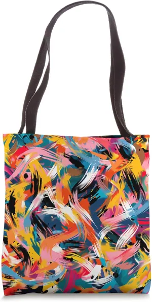 Dizzy Abstract Expressionism Pattern Tote Bag