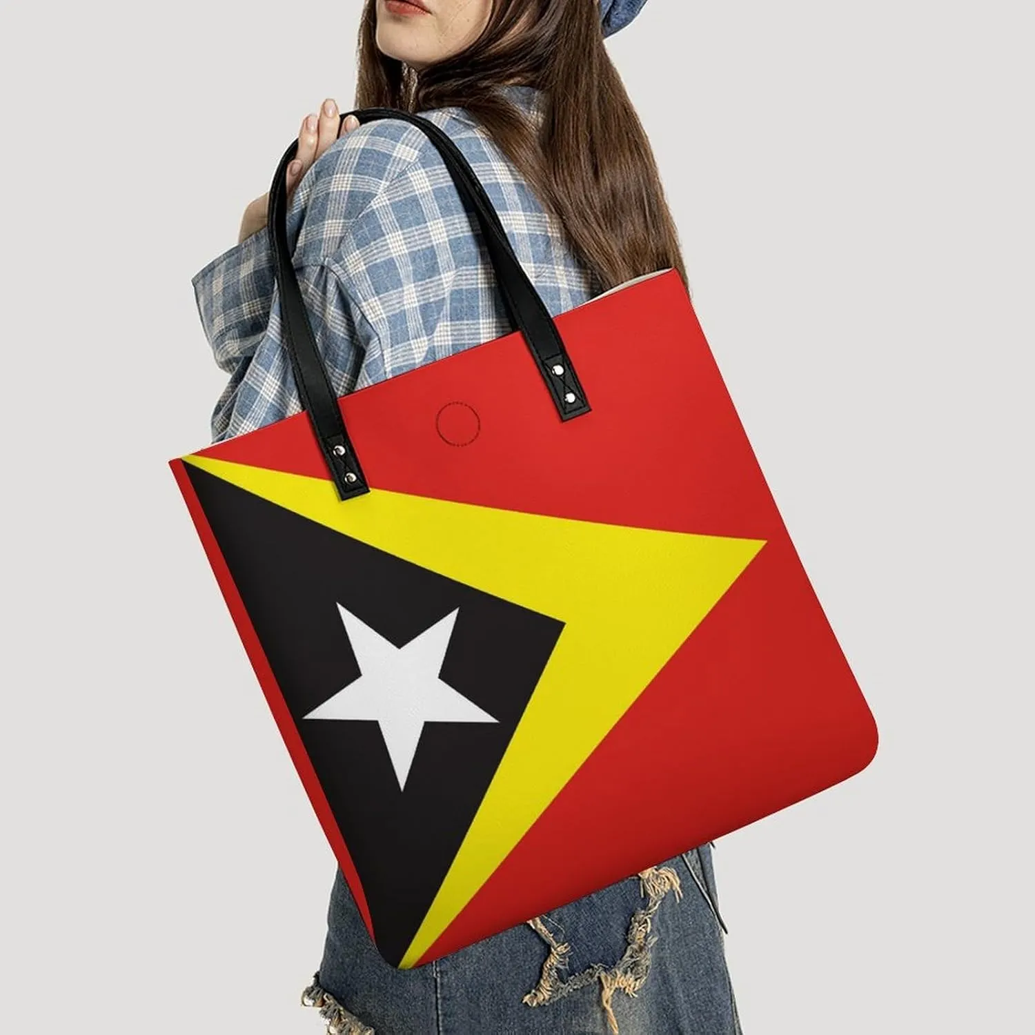Djibouti Flag Women's Fashionable Leather Tote Bag Versatile Purse for Work and Leisure