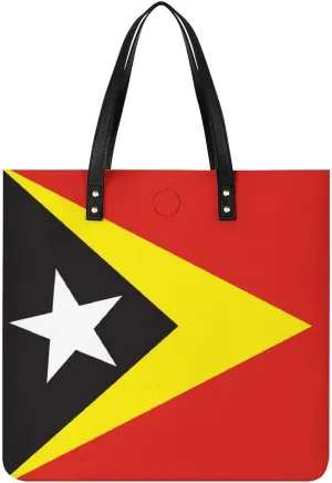 Djibouti Flag Women's Fashionable Leather Tote Bag Versatile Purse for Work and Leisure