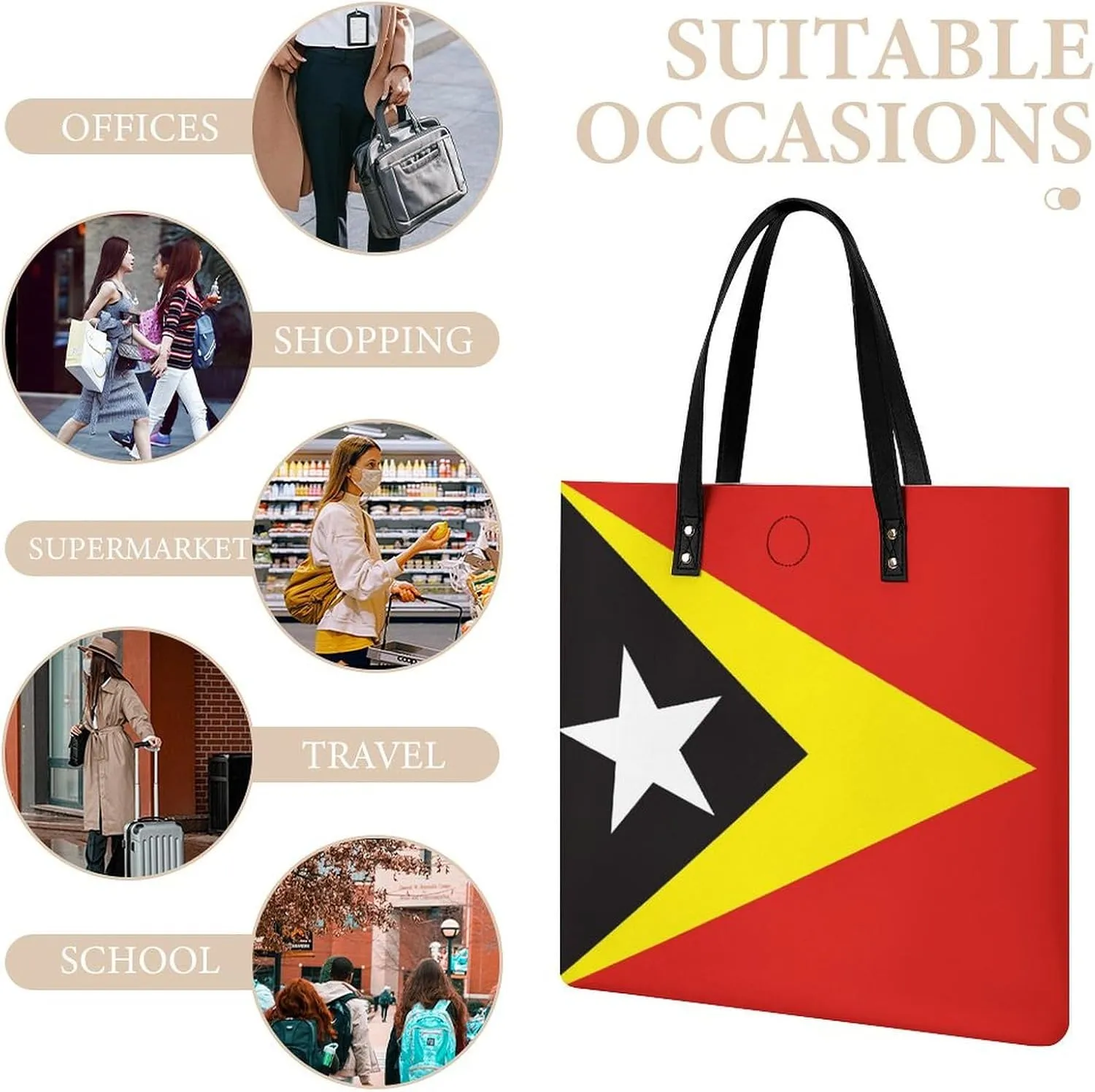 Djibouti Flag Women's Fashionable Leather Tote Bag Versatile Purse for Work and Leisure