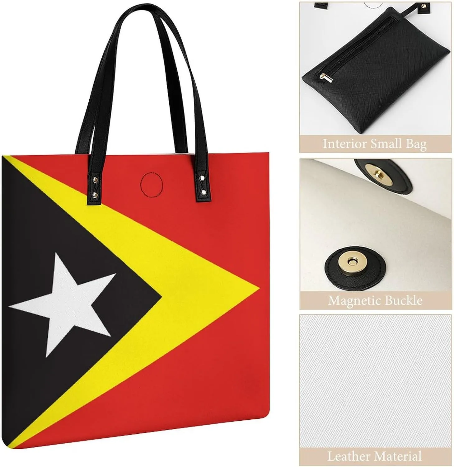 Djibouti Flag Women's Fashionable Leather Tote Bag Versatile Purse for Work and Leisure
