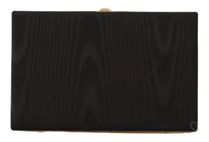 Dolce & Gabbana Black Silk Gold Frame Clutch Evening Party Purse Bag