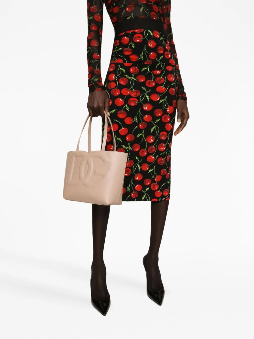Dolce & Gabbana Dg Logo Small Leather Tote Bag