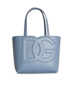 Dolce & Gabbana 'Shopping' Light Blue Lear Bag