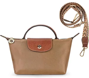 DOMAT Crossbody Bag for Women, Chic Lightweight Purse with Leather Top-handle, Compact Clutch Bag, Shoulder Handbag