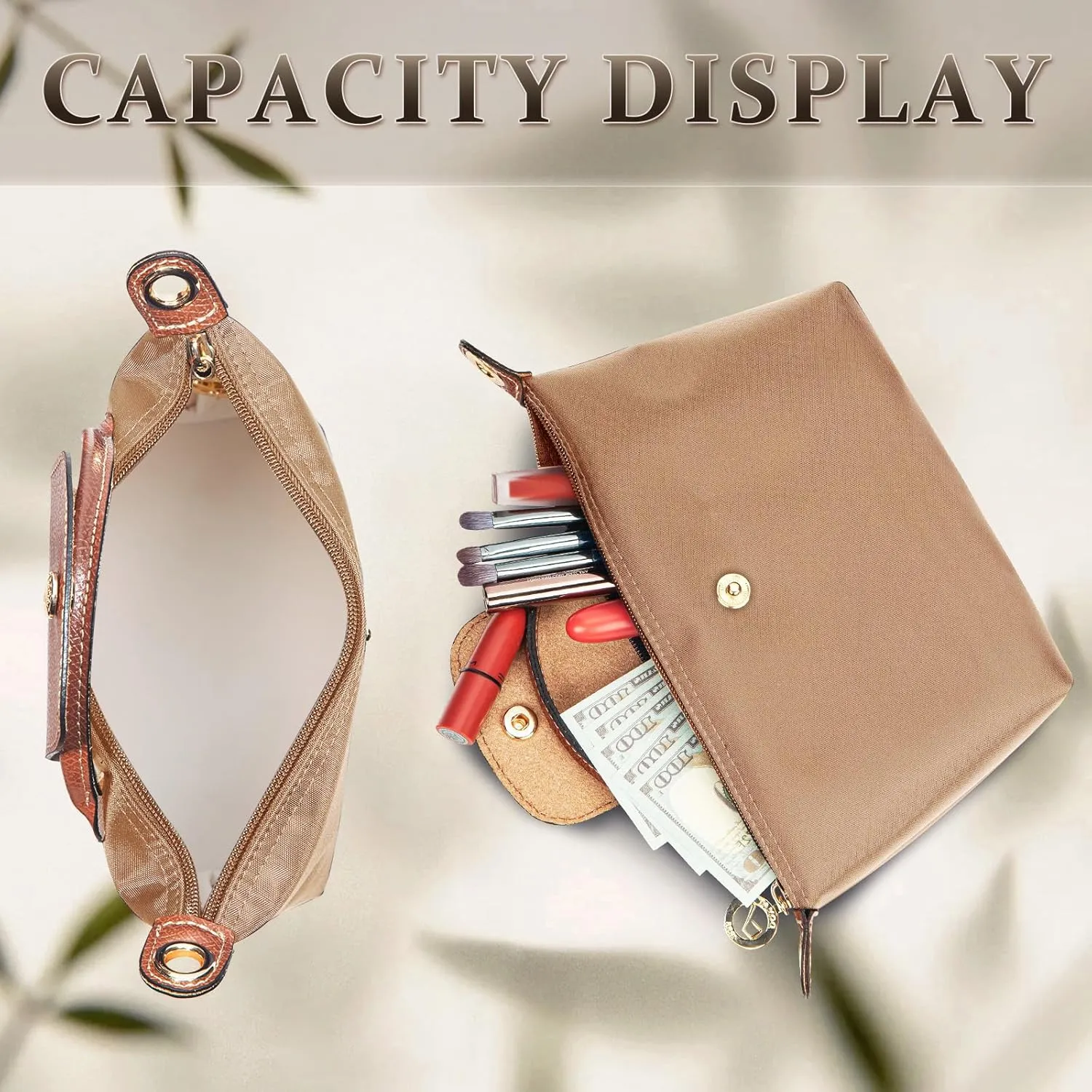 DOMAT Crossbody Bag for Women, Chic Lightweight Purse with Leather Top-handle, Compact Clutch Bag, Shoulder Handbag