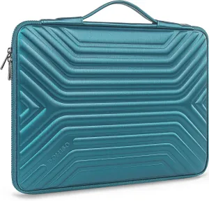 DOMISO 14 Inch Shockproof Waterproof Laptop Sleeve with Handle Lightweight Soft EVA Tablet Case for 14" Laptops/Lenovo ThinkPad/HP Pavilion 14 Stream 14 / Dell, Teal