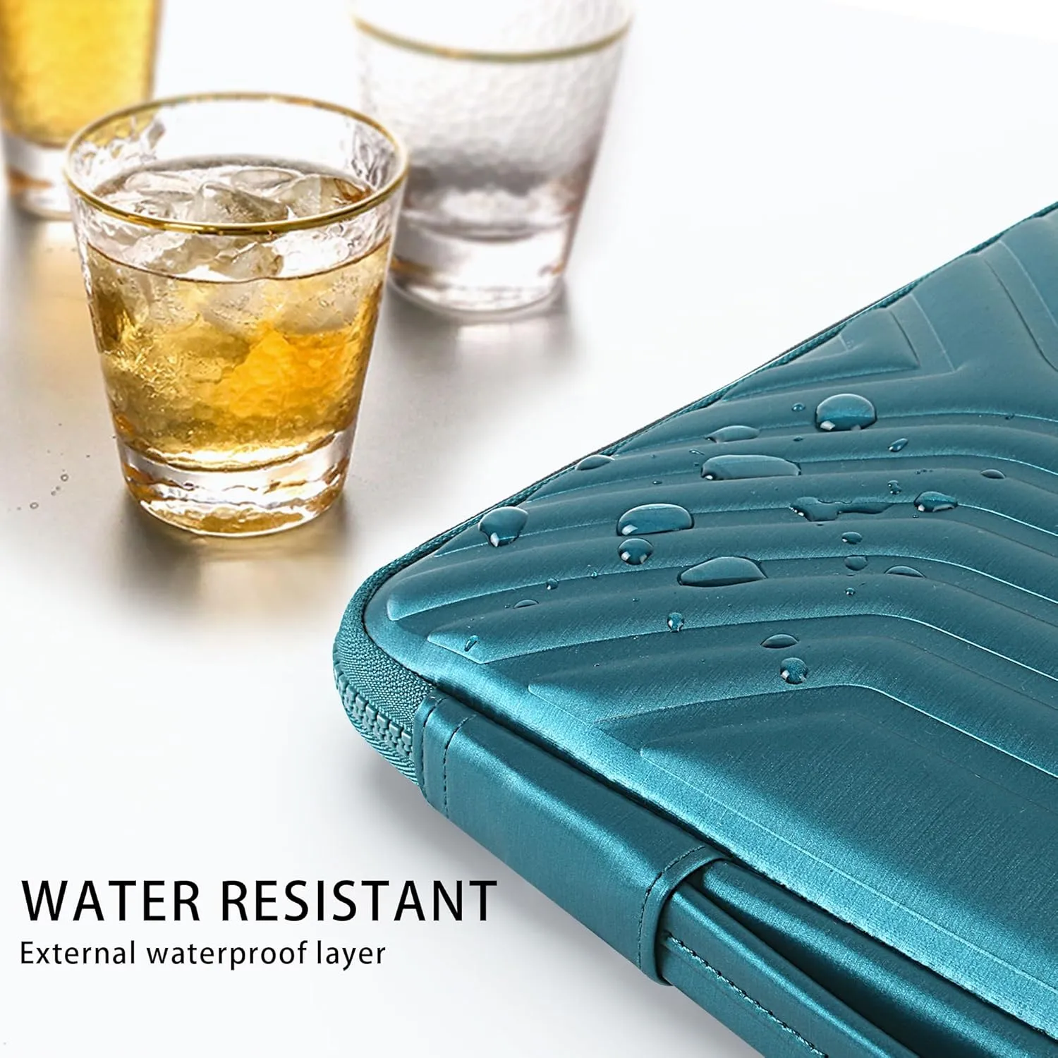 DOMISO 14 Inch Shockproof Waterproof Laptop Sleeve with Handle Lightweight Soft EVA Tablet Case for 14" Laptops/Lenovo ThinkPad/HP Pavilion 14 Stream 14 / Dell, Teal