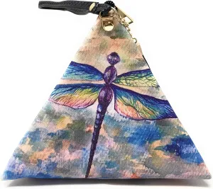 Dragonfly Triangle Wristlet Clutch Purse