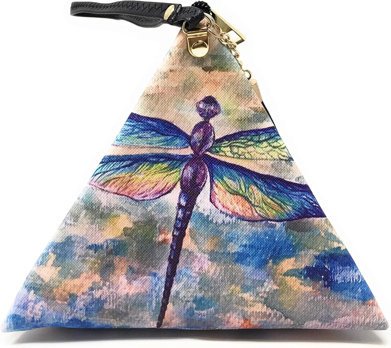 Dragonfly Triangle Wristlet Clutch Purse