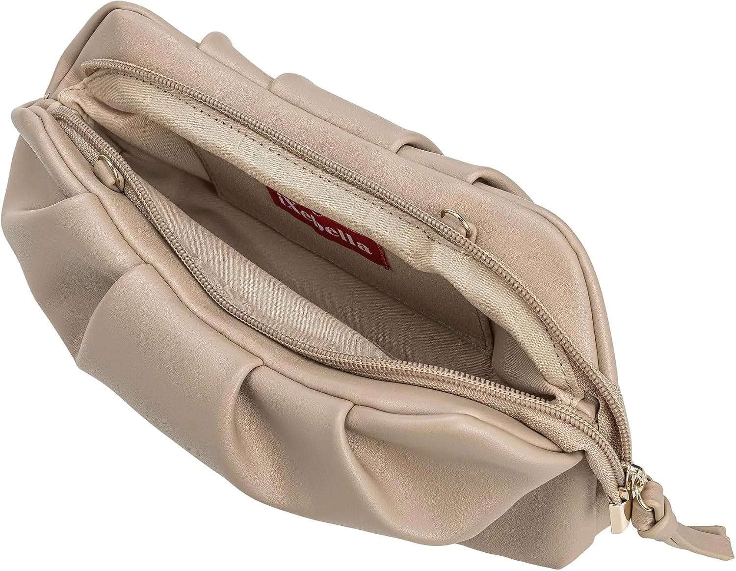 Dressy PU Clutch Purse for Women Formal Soft Pleated Vegan Leather Evening Bag for Wedding/Prom/Cocktail Party