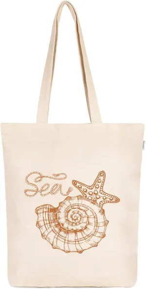 Eco Right Aesthetic Canvas Tote Bag for Women Zippered Closure, Beach, Shopping, Travel, Gifts for womens tote bag