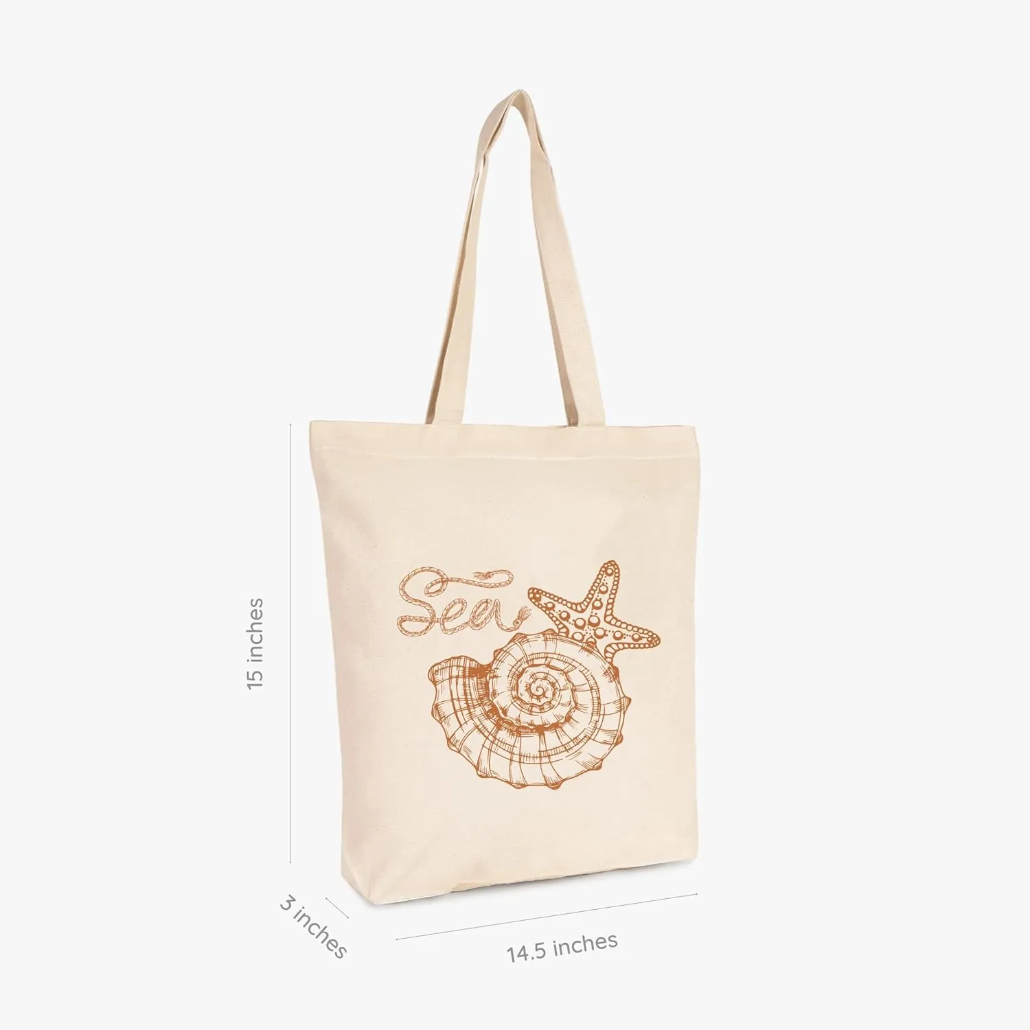 Eco Right Aesthetic Canvas Tote Bag for Women Zippered Closure, Beach, Shopping, Travel, Gifts for womens tote bag