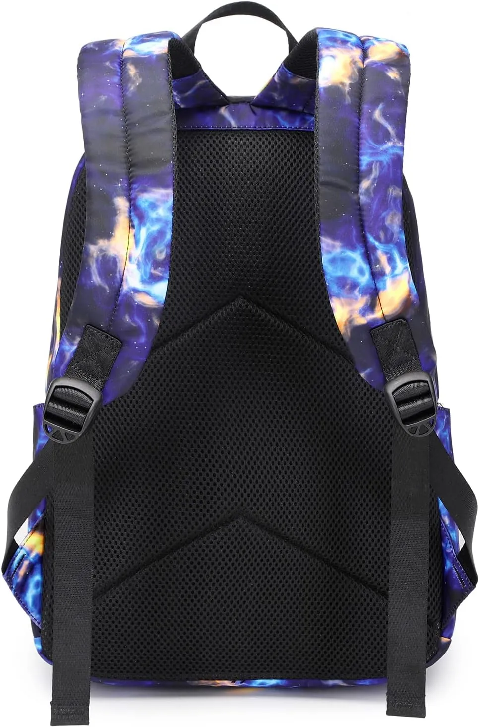 ecodudo Flame Print Girls Backpack Set for Teens Backpacks Boys School Bookbags with Lunch Bag (Flame Black)