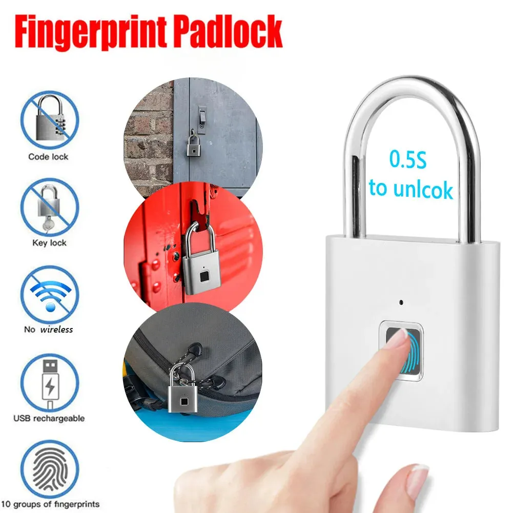 Electronic Lock Tuya Bluetooth Fingerprint Padlock Digital Luggage Lock APP Temporary Password Remotely IP67 Decompression Toys