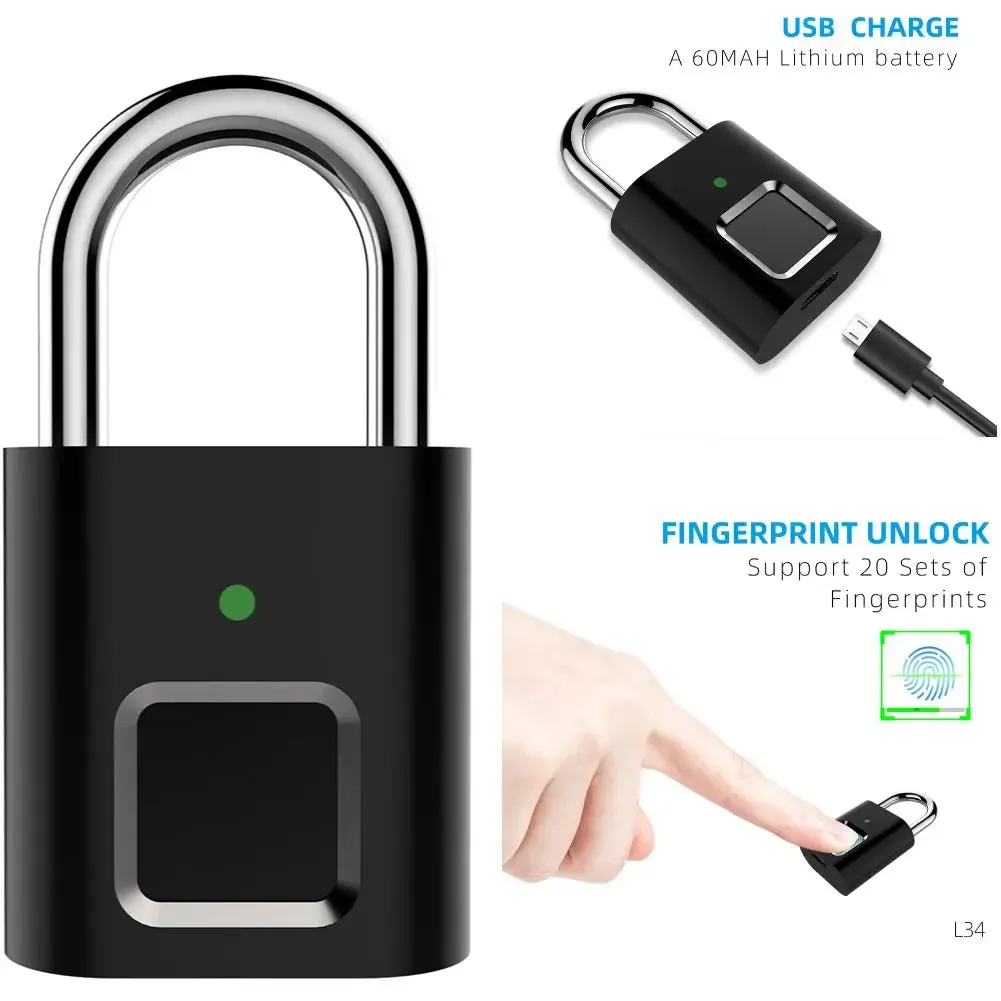 Electronic Lock Tuya Bluetooth Fingerprint Padlock Digital Luggage Lock APP Temporary Password Remotely IP67 Decompression Toys