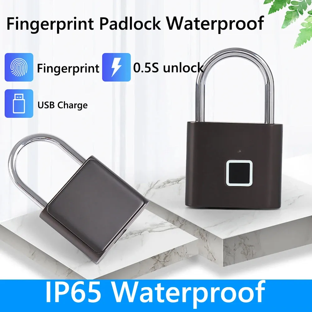 Electronic Lock Tuya Bluetooth Fingerprint Padlock Digital Luggage Lock APP Temporary Password Remotely IP67 Decompression Toys
