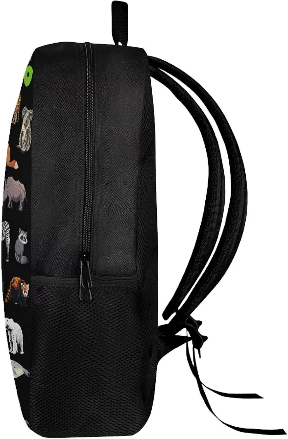 Elephant Lion Tiger Giraffe Print Kids Backpack for Boys Girls Elementary Cute Zoo Animal School Bag 17 inch Multifunctional Large Capacity Durable Travel Backpack