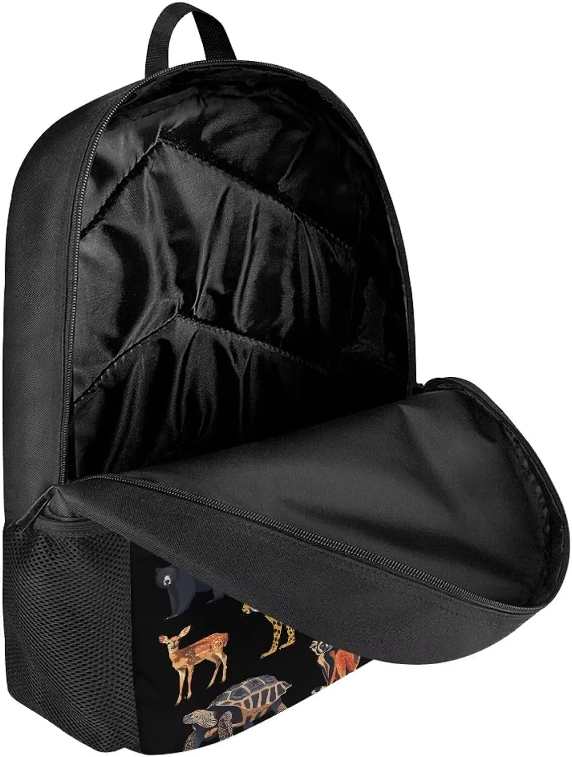 Elephant Lion Tiger Giraffe Print Kids Backpack for Boys Girls Elementary Cute Zoo Animal School Bag 17 inch Multifunctional Large Capacity Durable Travel Backpack