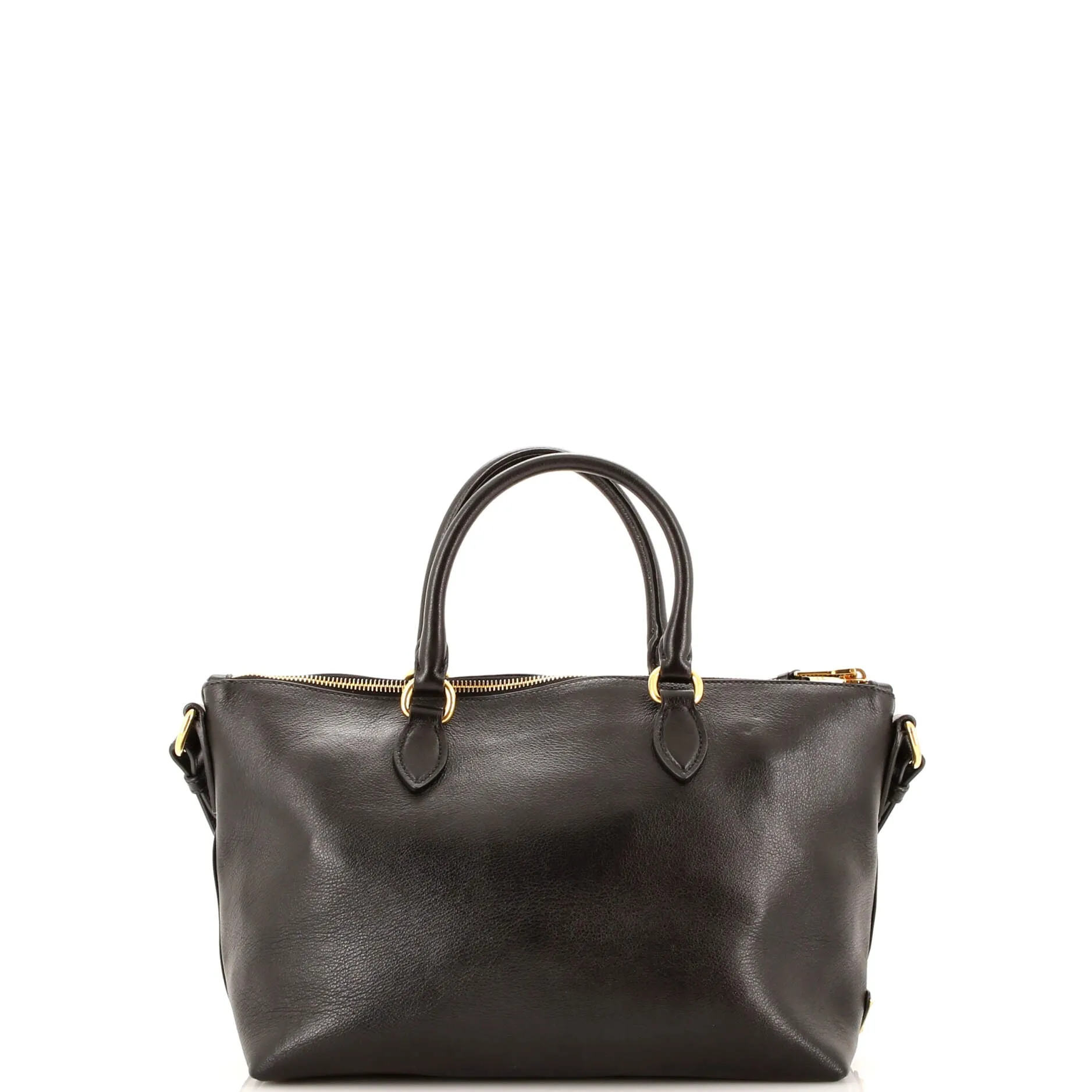 Embossed Logo Convertible Tote Glace Calf Small
