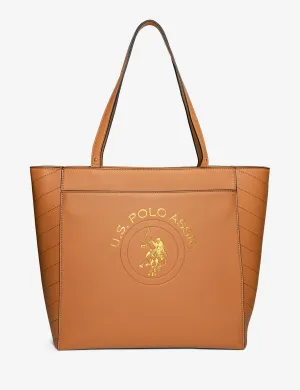 EMBOSSED LOGO TOTE BAG