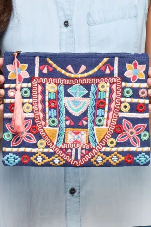 Embroidered Clutch
