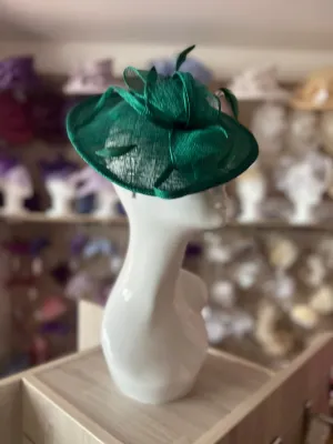 Emerald Teardrop Disc Fascinator