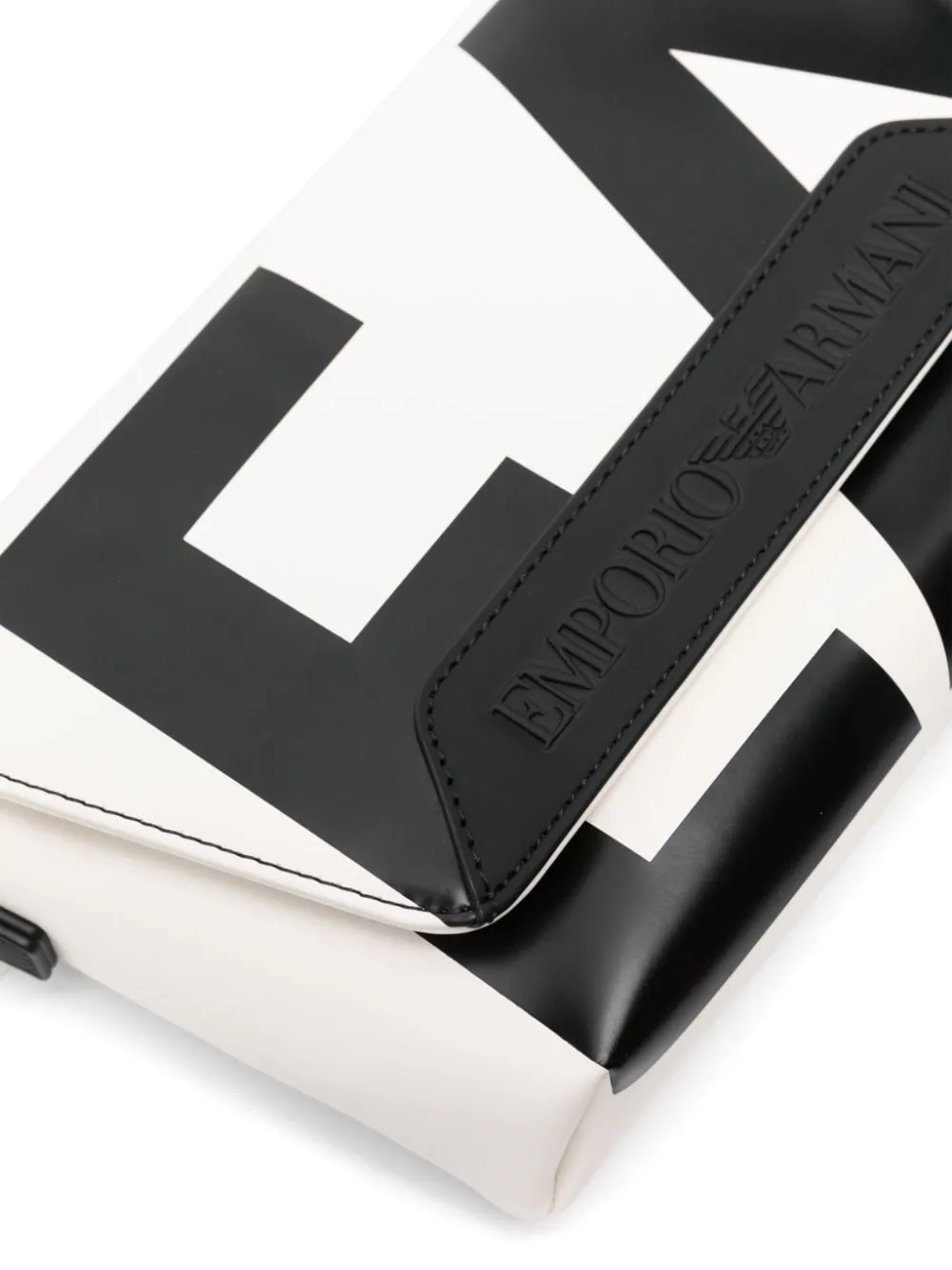 Emporio Armani Logo Leather Shoulder Bag